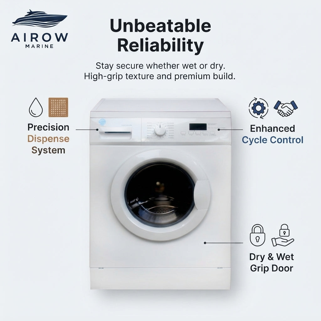 8 kg Marine Front-Loading Automatic Drum Washing Machine – 220V/440V, 60Hz – detail view