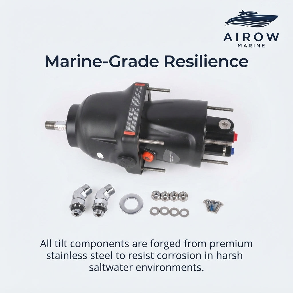 Airow Marine Outboard Hydraulic Steering System - 316 SS, 1000 PSI Universal Fit