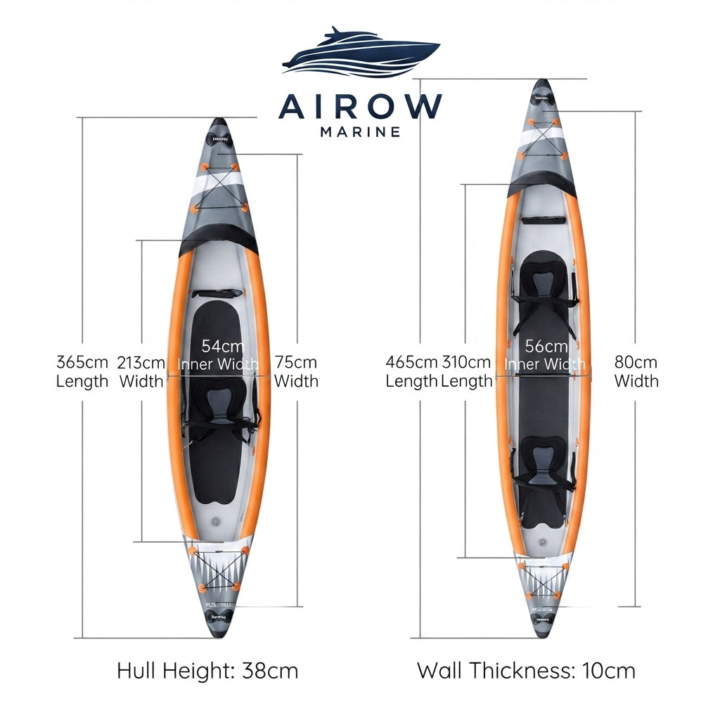 AirMarine Koetsu Inflatable Racing Kayak - Drop-Stitch PVC - 2 Person