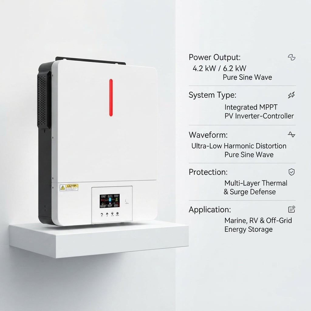 AirowMarine Marine PV Inverter-Controller - 4.2kW/6.2kW Off-Grid Pure Sine Wave Solar System