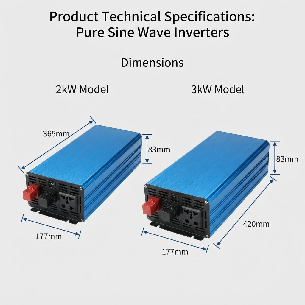 2kW Pure Sine Wave Marine Inverter - Built-in Battery Charger for Boats