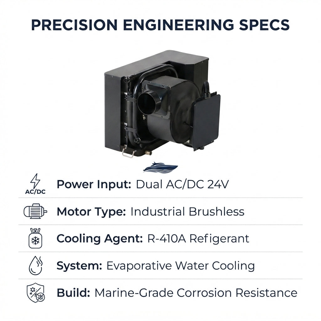 Airow Marine 24V DC Evaporative Air Conditioner System (Brushless)