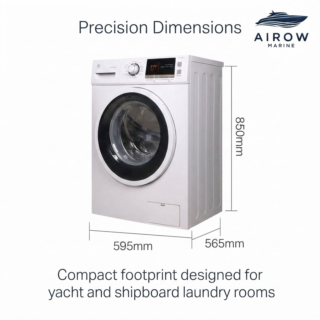 110V Front-Load Marine Washing Machine – 10KG Drum Capacity – dimensions and specifications