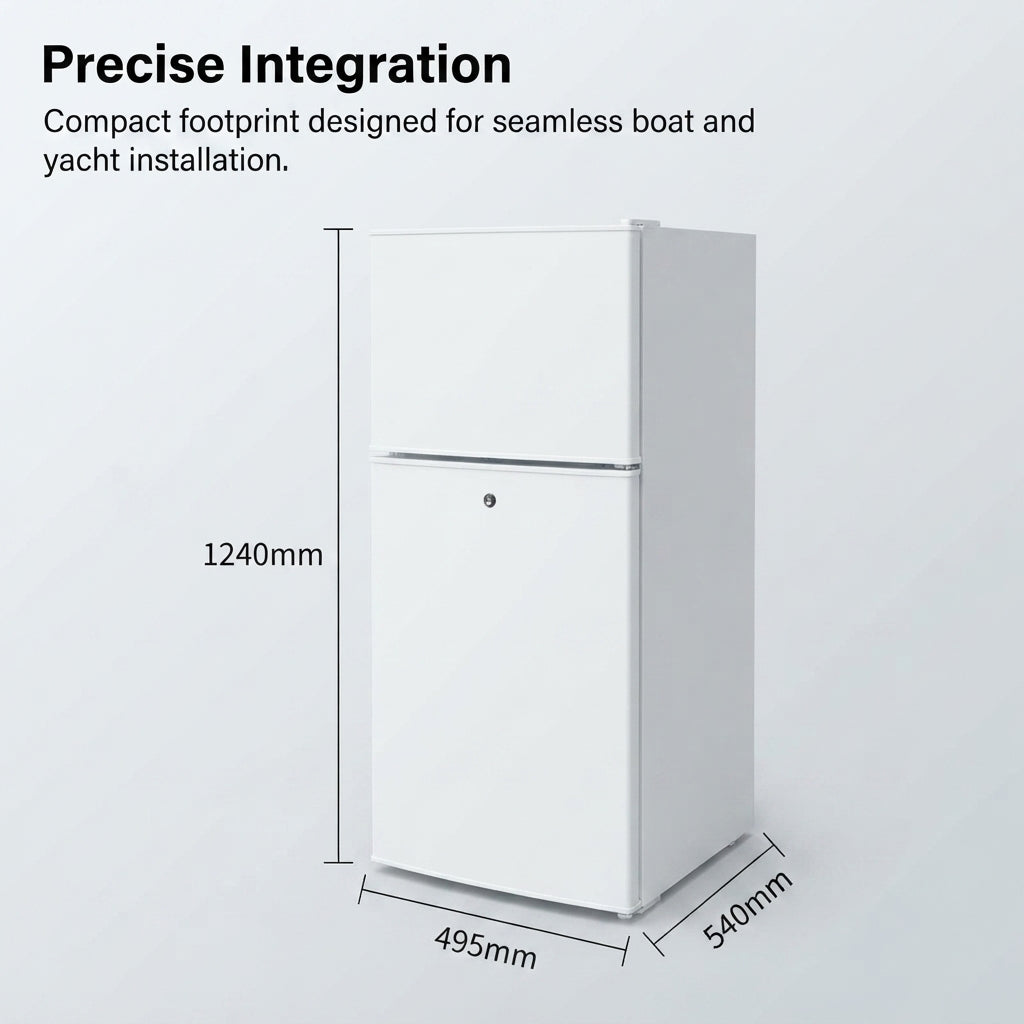 Airow Marine 160L Dual-Zone 220V Refrigerator - Fixed-Frequency Cooling