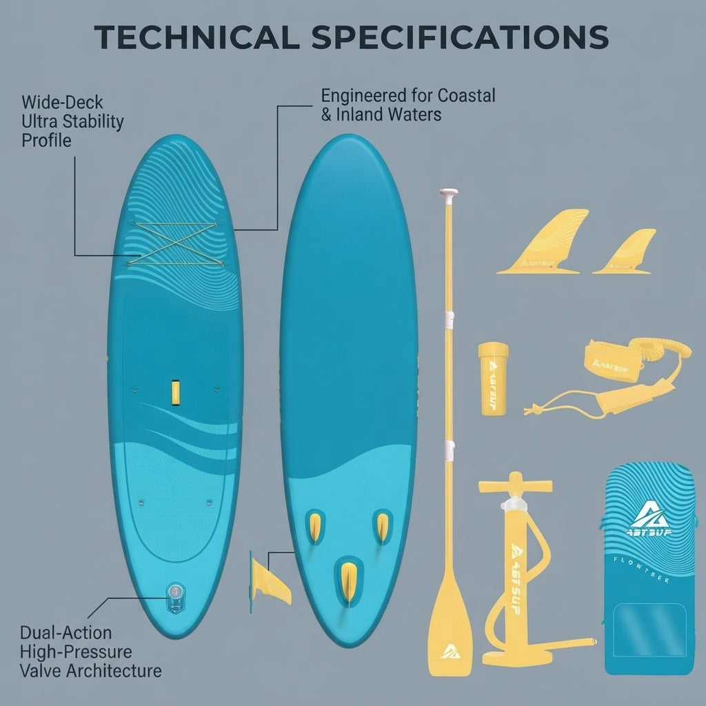 Flowtrek Inflatable SUP Kit – Military-Grade PVC, 10 ft 6 in