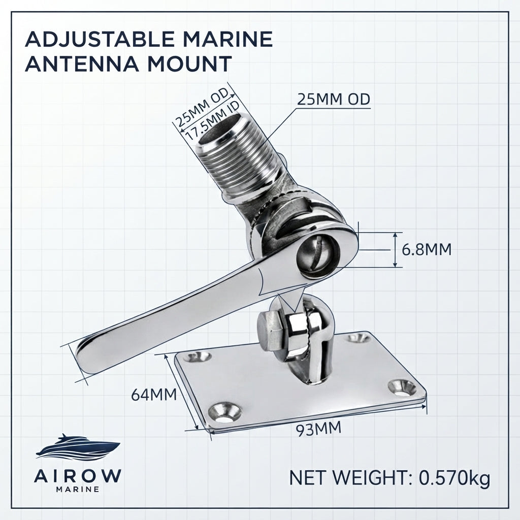 316 Stainless Steel Adjustable Marine GPS/Beidou Antenna Mount