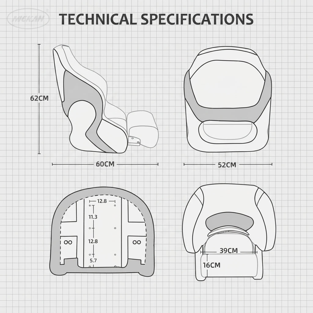 Marine Pilot Chair with Folding Leg Rests