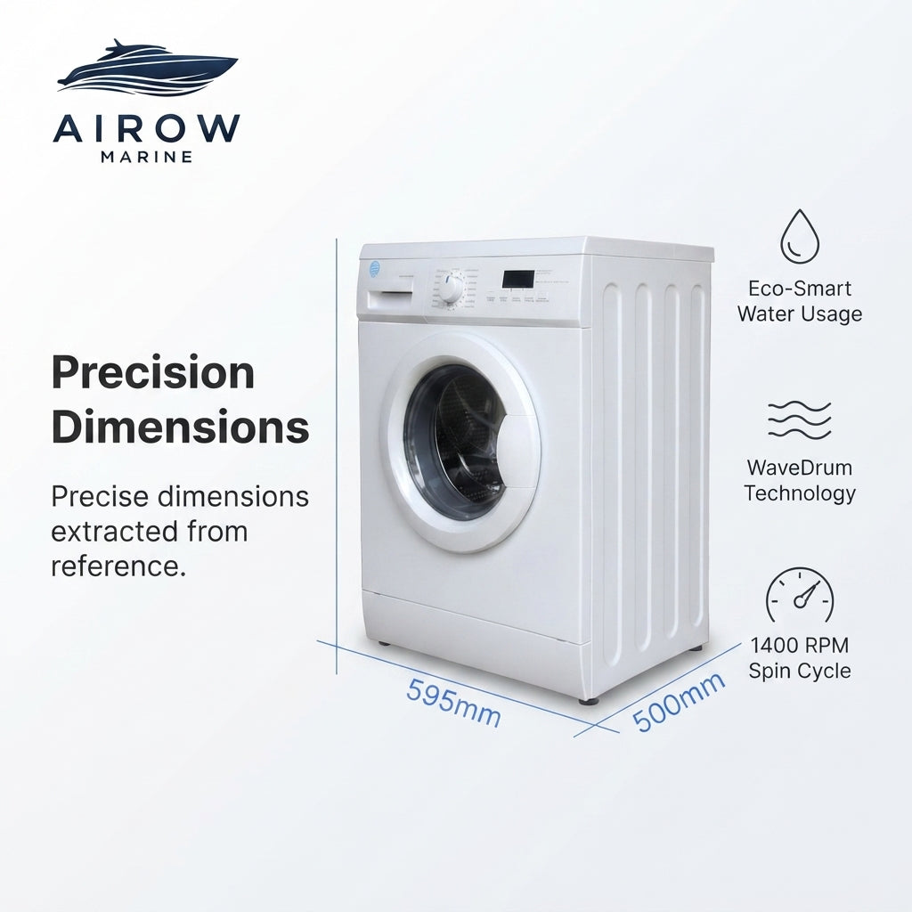 8 kg Marine Front-Loading Automatic Drum Washing Machine – 220V/440V, 60Hz – dimensions and specifications