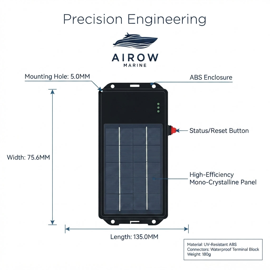 Marine Solar Beidou GPS Tracker - Offshore Vessel Intelligence (135x75.6mm)