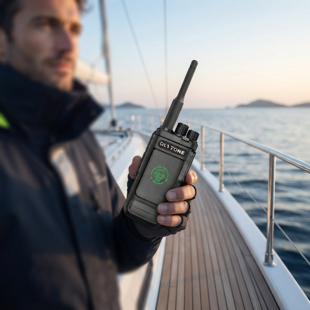 High-Power VHF Handheld Marine Radio - IP67 Waterproof, 199 Channels