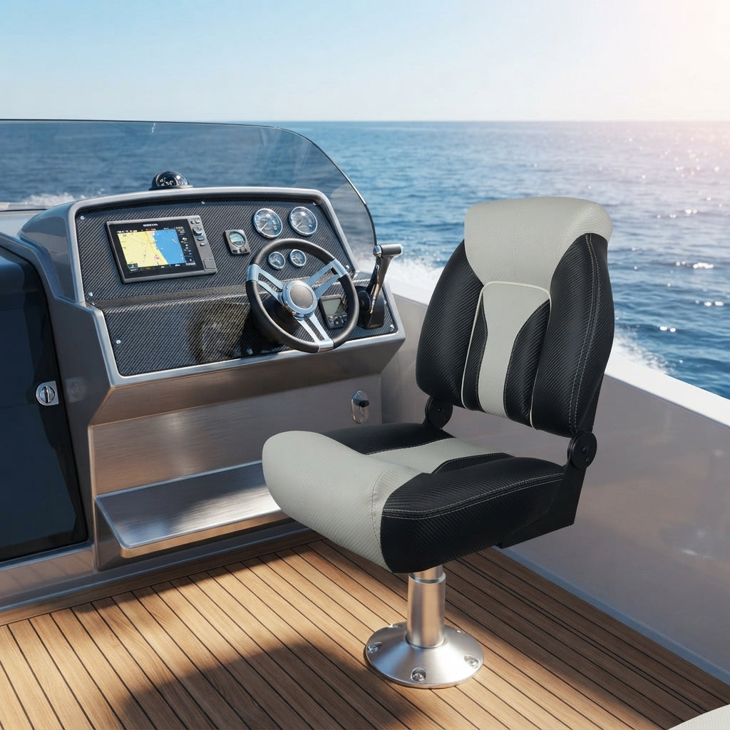 Foldable Marine Boat Seat – UV Resistant & Waterproof Captain's Chair