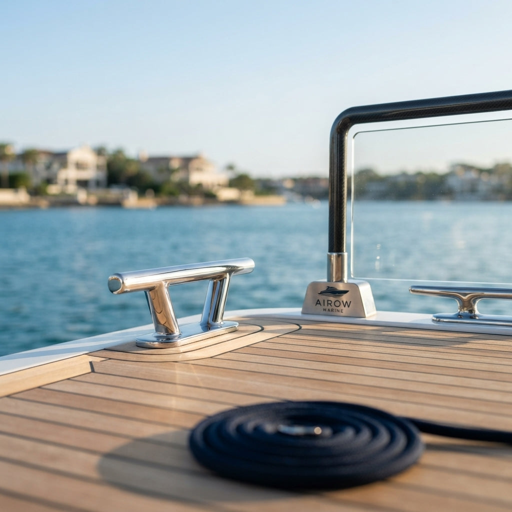 AIROW MARINE Hiero 316 Stainless Steel Boat Cleat - Mirror Polished (153mm)