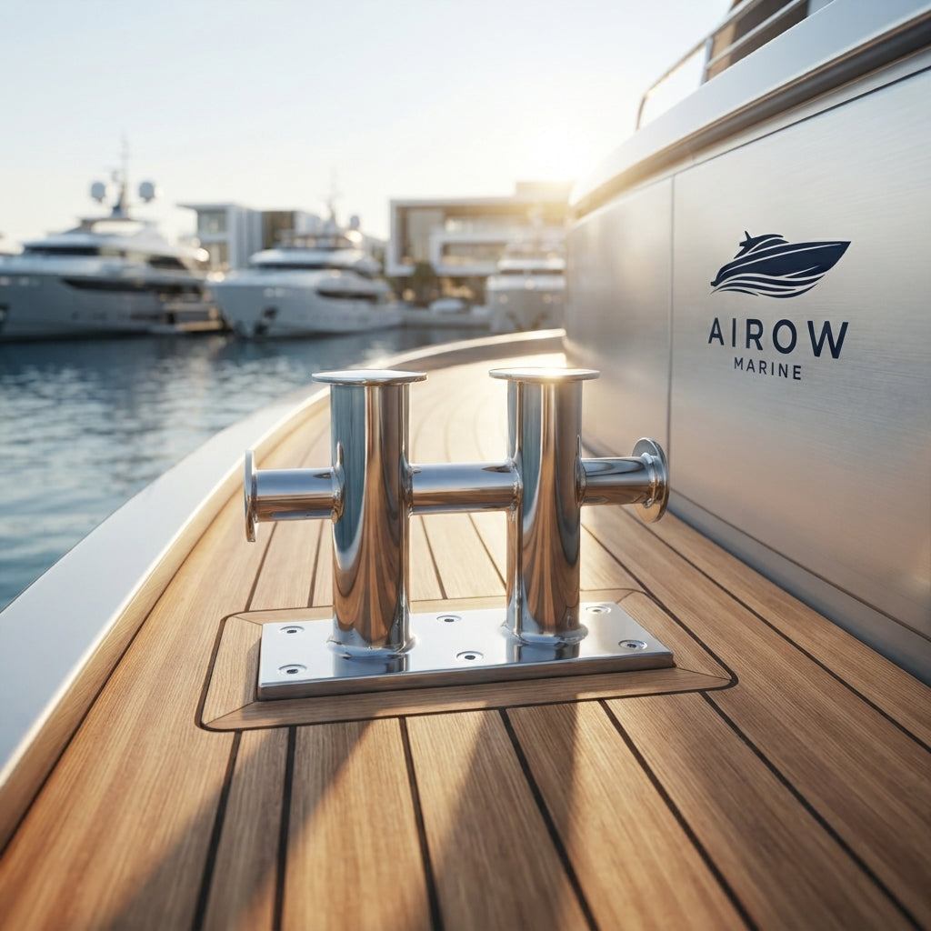 316 Stainless Steel H-Style Mooring Bollard - Yacht Grade Marine Cleat (260mm)