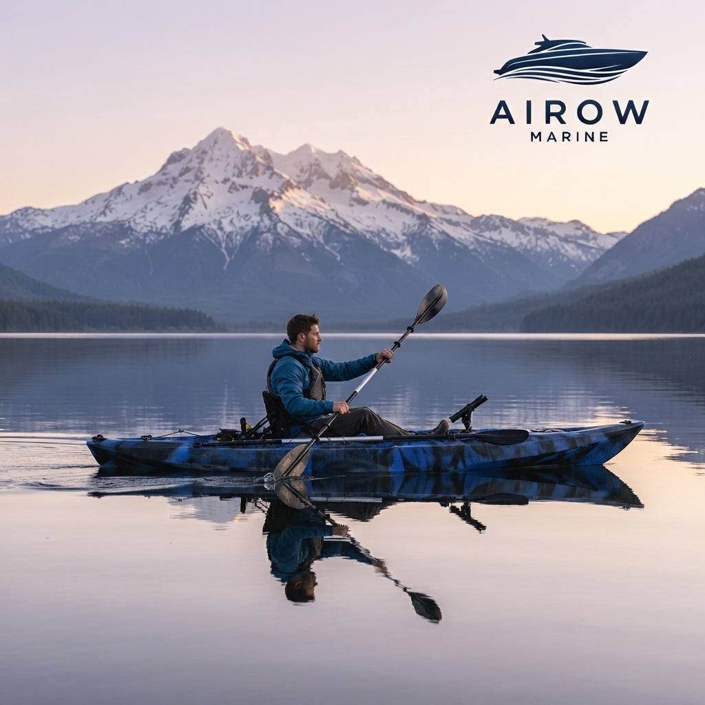 AirOwMarine Rotomolded Angler Kayak - LLDPE, 140kg Capacity (Single Person)