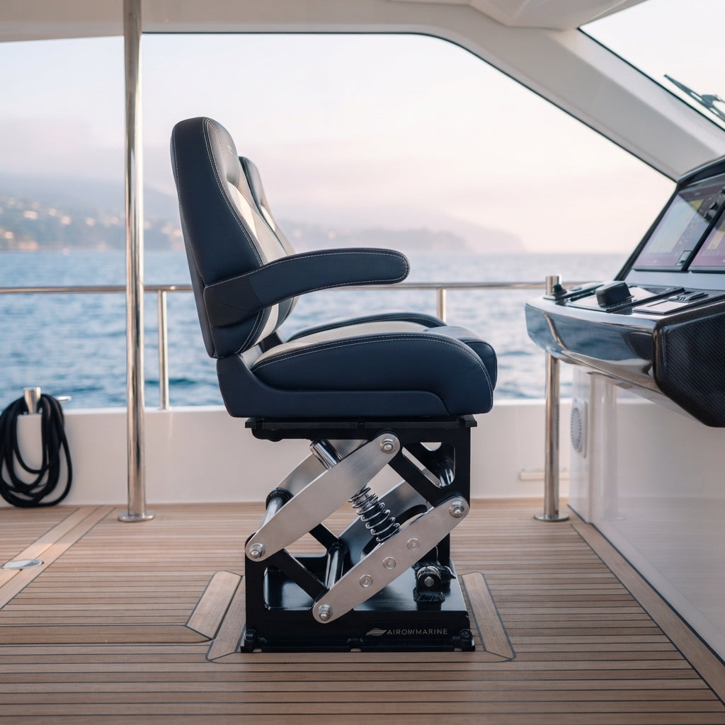 Airow Marine Height-Adjustable Shock-Absorbing Seat Mount - Corrosion-Resistant (35.6cm)