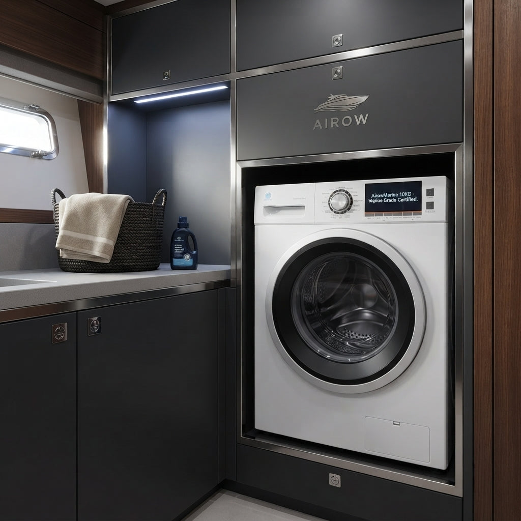 110V Front-Load Marine Washing Machine – 10KG Drum Capacity – marine application view