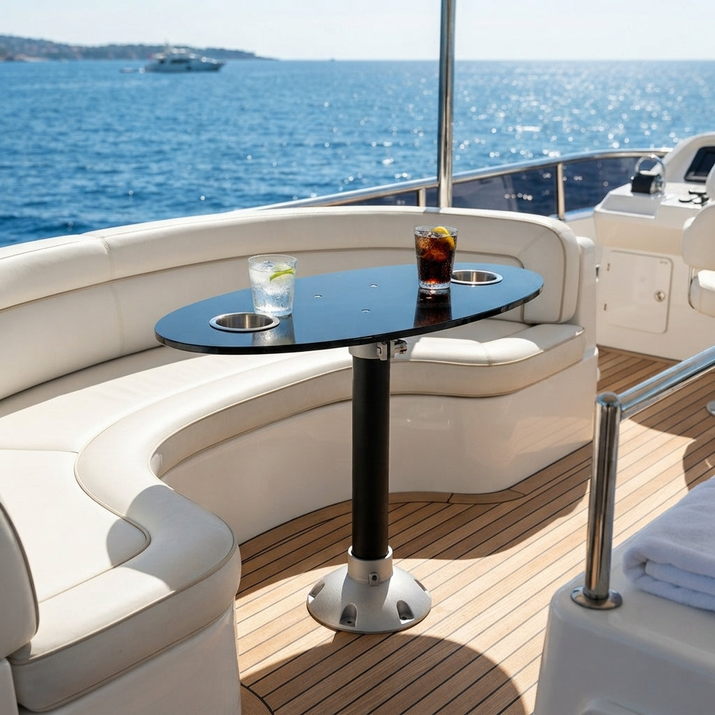 Marine Pedestal Table – Weatherproof ABS Top & Quick-Release