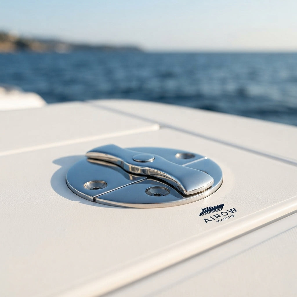 316 Stainless Steel Marine Flush Pull Latch - Mirror Polished (59mm)