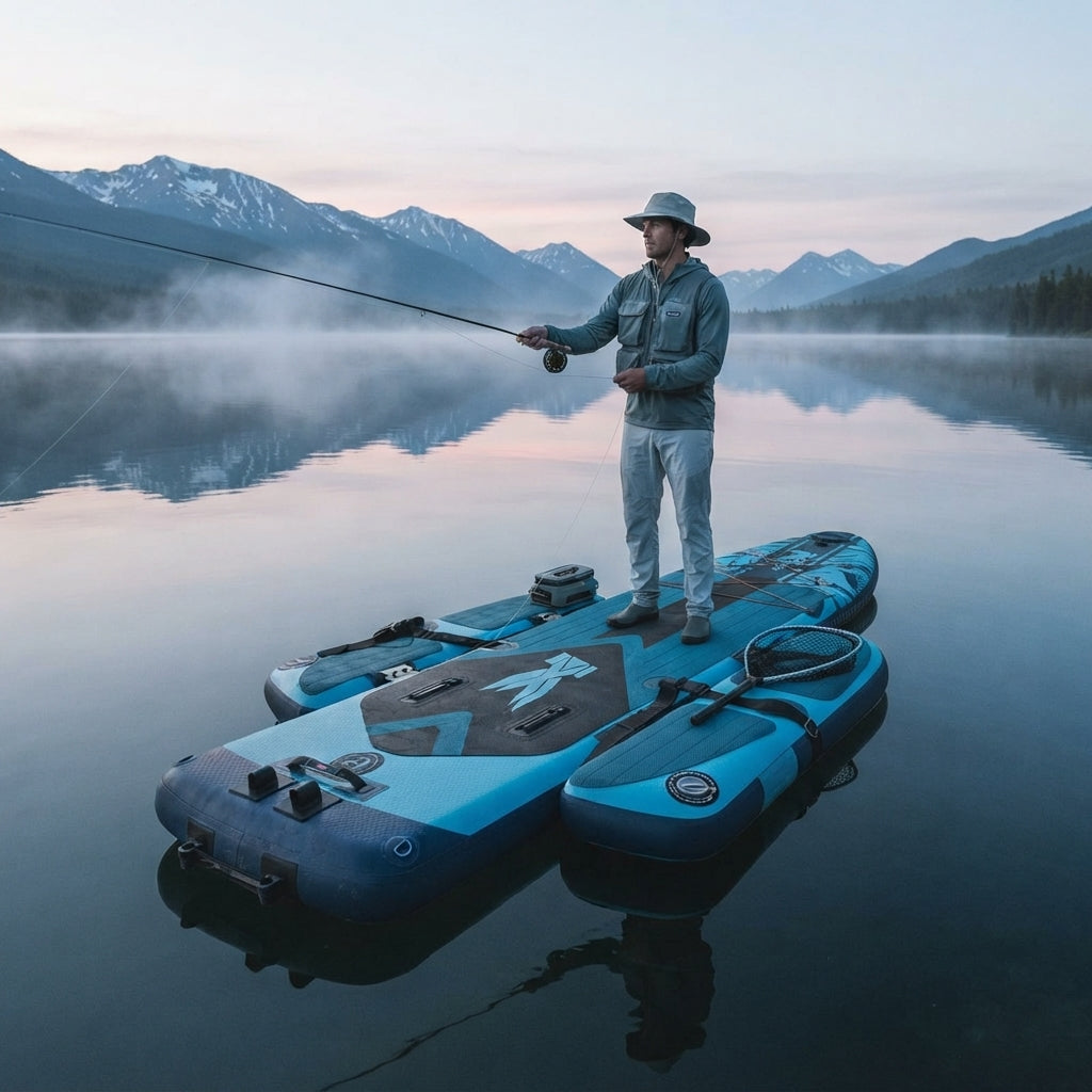 Airow Marine Inflatable Pedal-Drive Fishing SUP - High-Stability Paddleboard