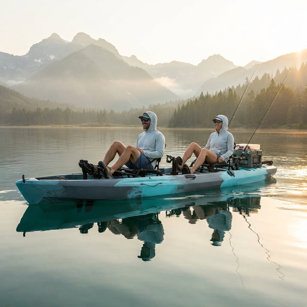 14FT Tandem Pedal Fishing Kayak – LLDPE Rotomolded (Two-Person) – marine application view