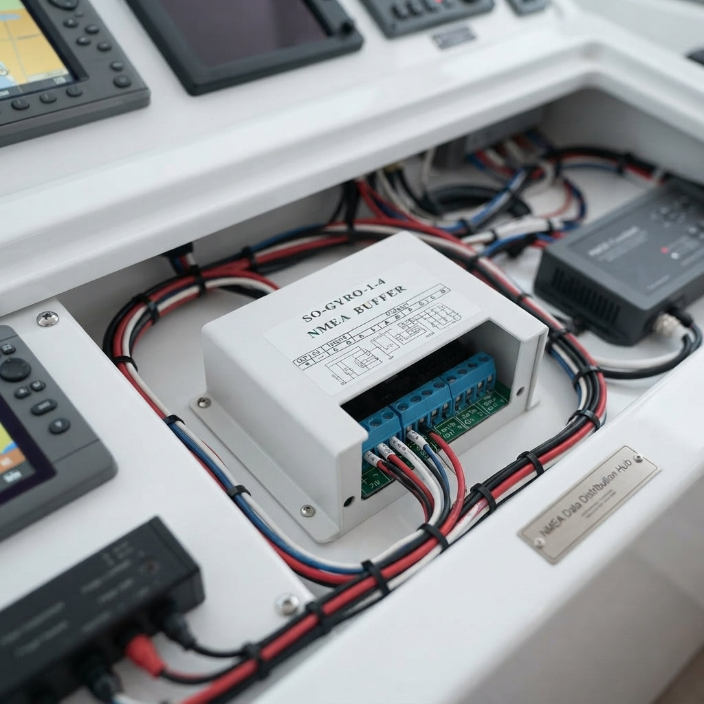 SO-GYRO-1-4 NMEA 0183 Buffer - 1 Input to 4 Isolated Outputs - 24V DC