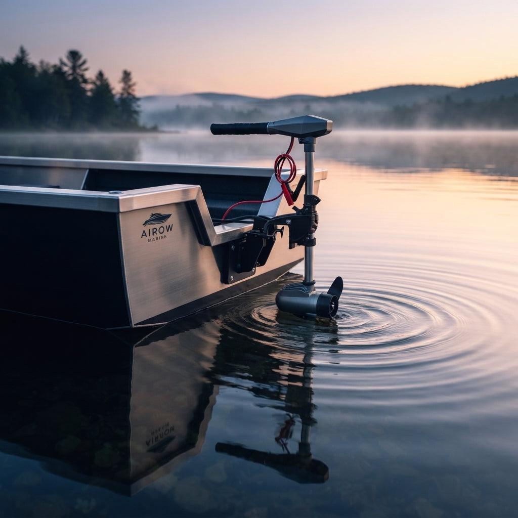 Airow Marine 12V/24V Electric Trolling Motor - Quiet Transom Outboard