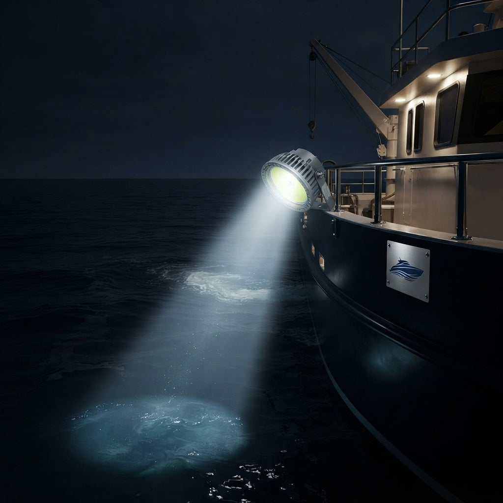 AirowMarine 1500W Multi-Color LED Deep Sea Fish Gathering Light - IP68 Marine Grade