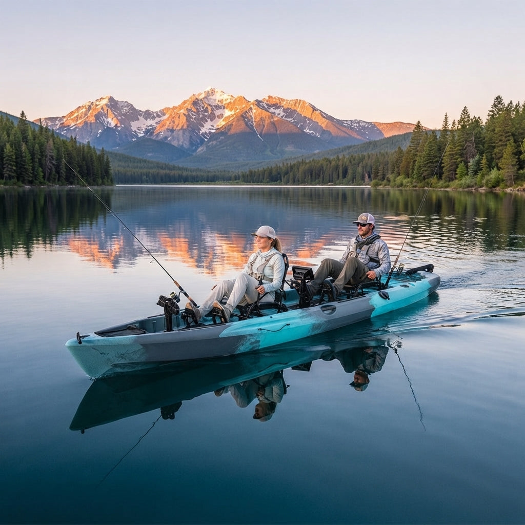 14FT Tandem Pedal Fishing Kayak – LLDPE Rotomolded (Two-Person) – marine application view