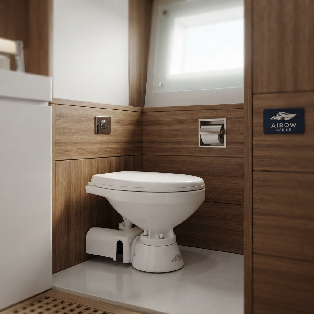 Airow Marine Electric Toilet - 12V High-Efficiency Pump (492mm)