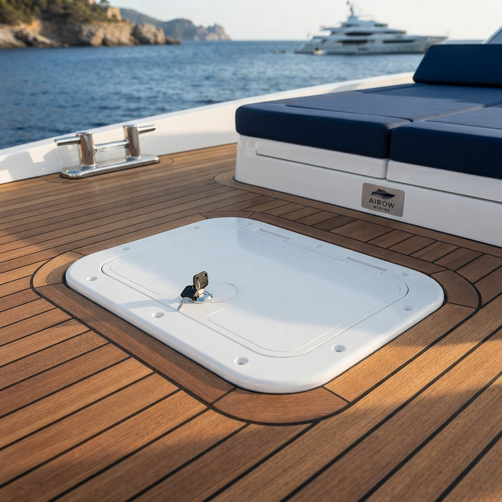 Airow Marine Lockable Deck Hatch - 375x280mm UV-Resistant ABS