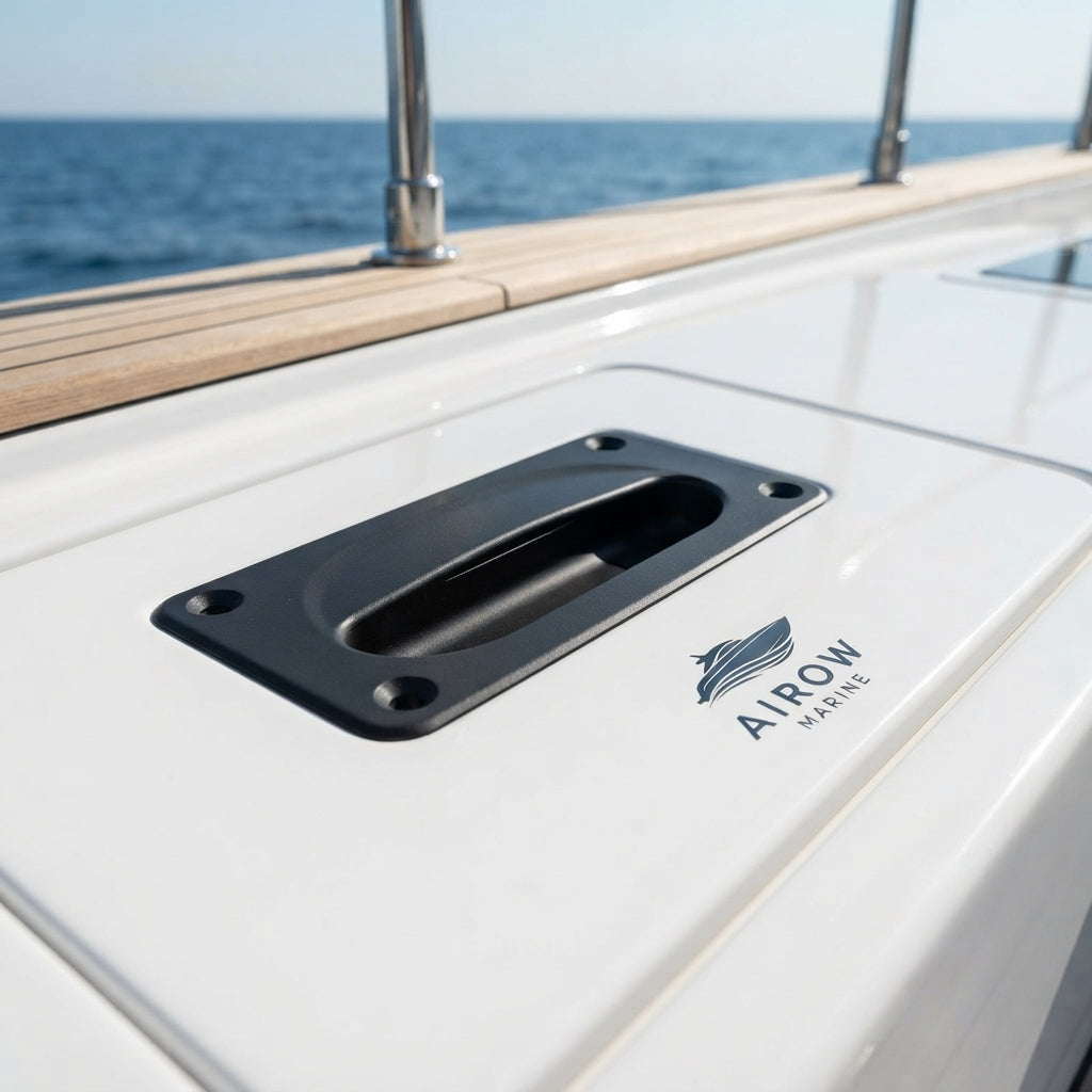 Marine Recessed Pull Handle – High-Impact ABS Flush Mount (9.2cm x 5.8cm) – marine application view