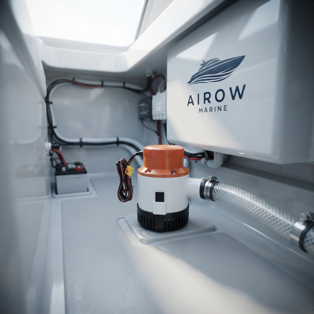 Airow Marine Manual Bilge Pump - 4700 GPH Heavy-Duty 12V DC (50mm Outlet)