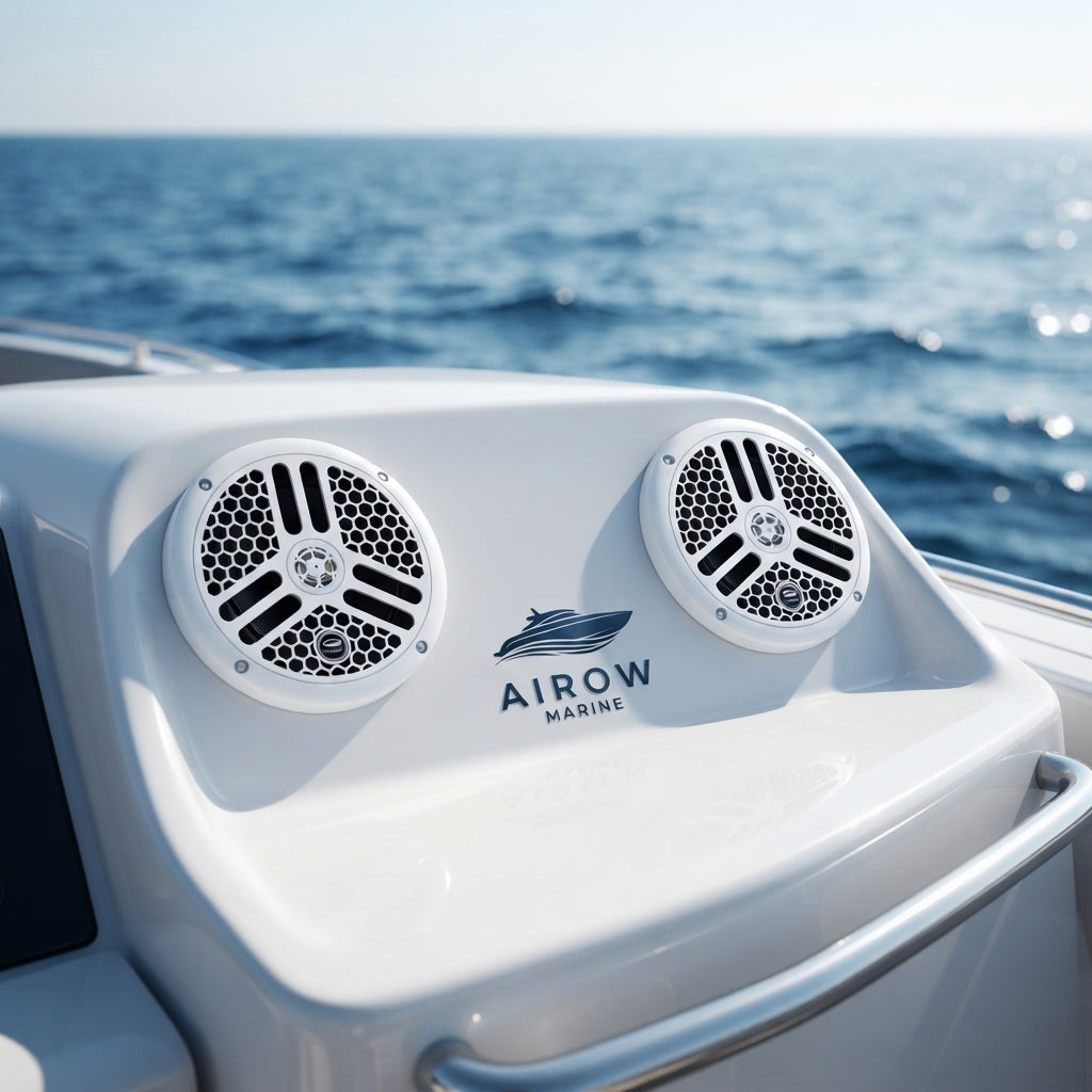 AirowMarine Waterproof Coaxial Speakers - IPX6 Rated (6.5 Inch)