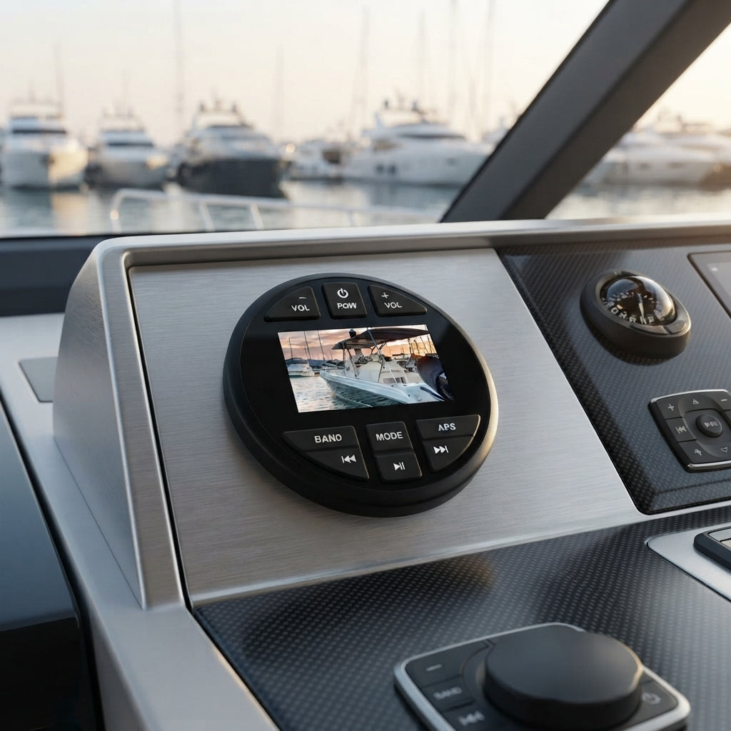 Marine Bluetooth USB Stereo Player - Saltwater Resistant with LCD Display