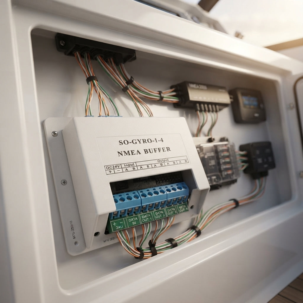 SO-GYRO-1-4 NMEA 0183 Buffer - 1 Input to 4 Isolated Outputs - 24V DC