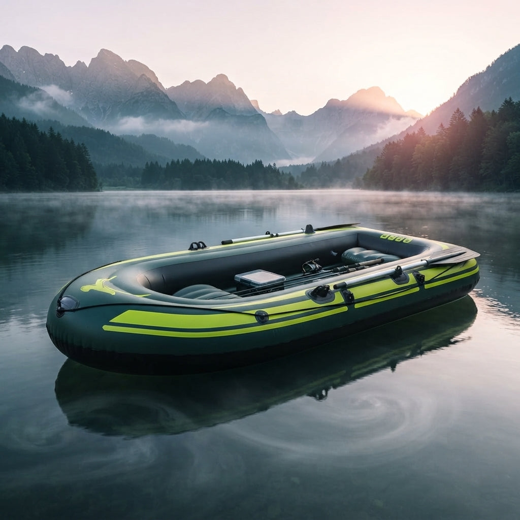 Heavy-Duty Inflatable Dinghy Raft – 4-Person Puncture-Resistant PVC (280x150cm) – marine application view