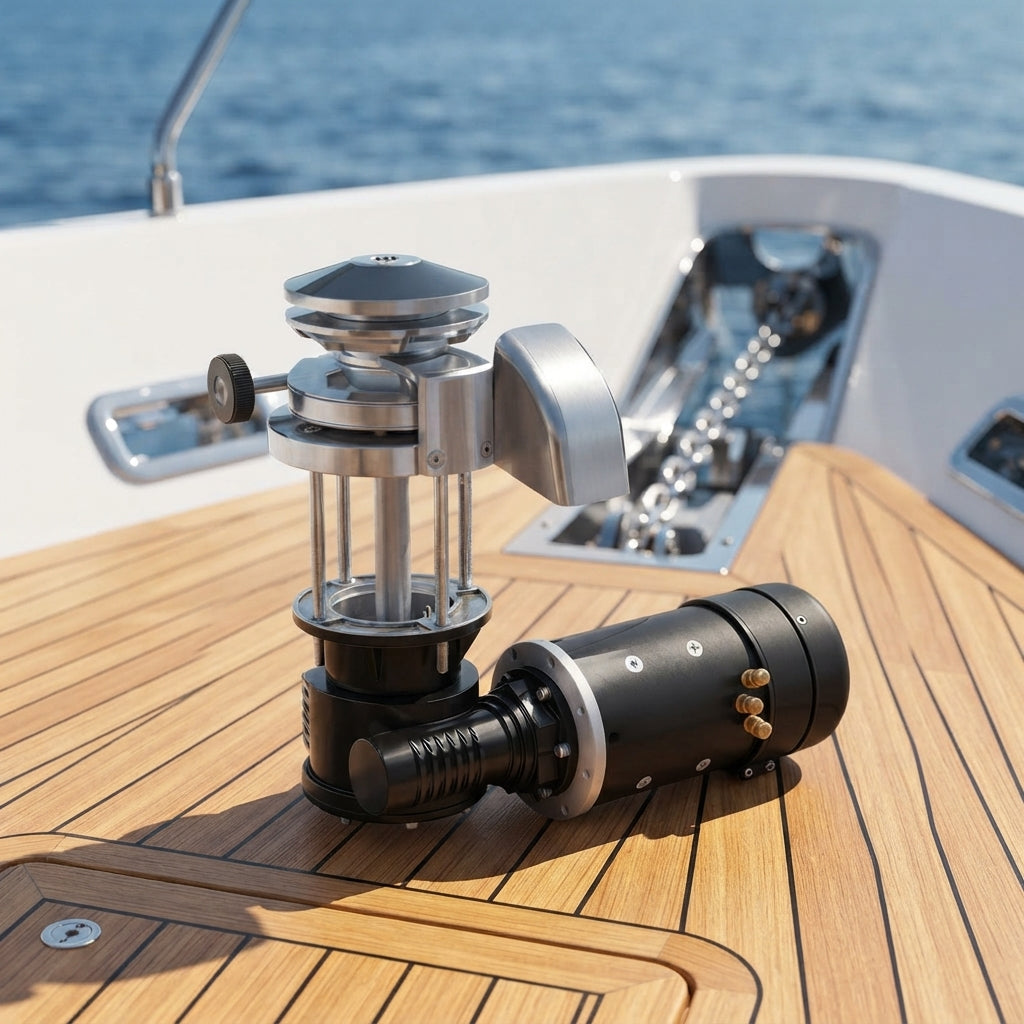 Vertical Marine Anchor Windlass - High-Speed 24V 316 SS for 63-98ft Yachts