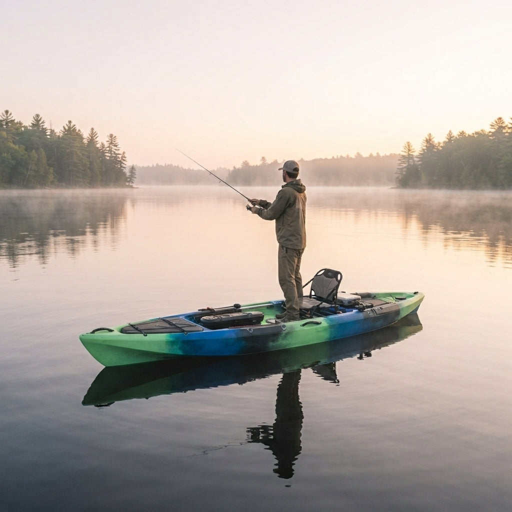 AirowMarine 395cm Fishing Kayak – LLDPE Rotomolded Pedal & Rudder System – marine application view