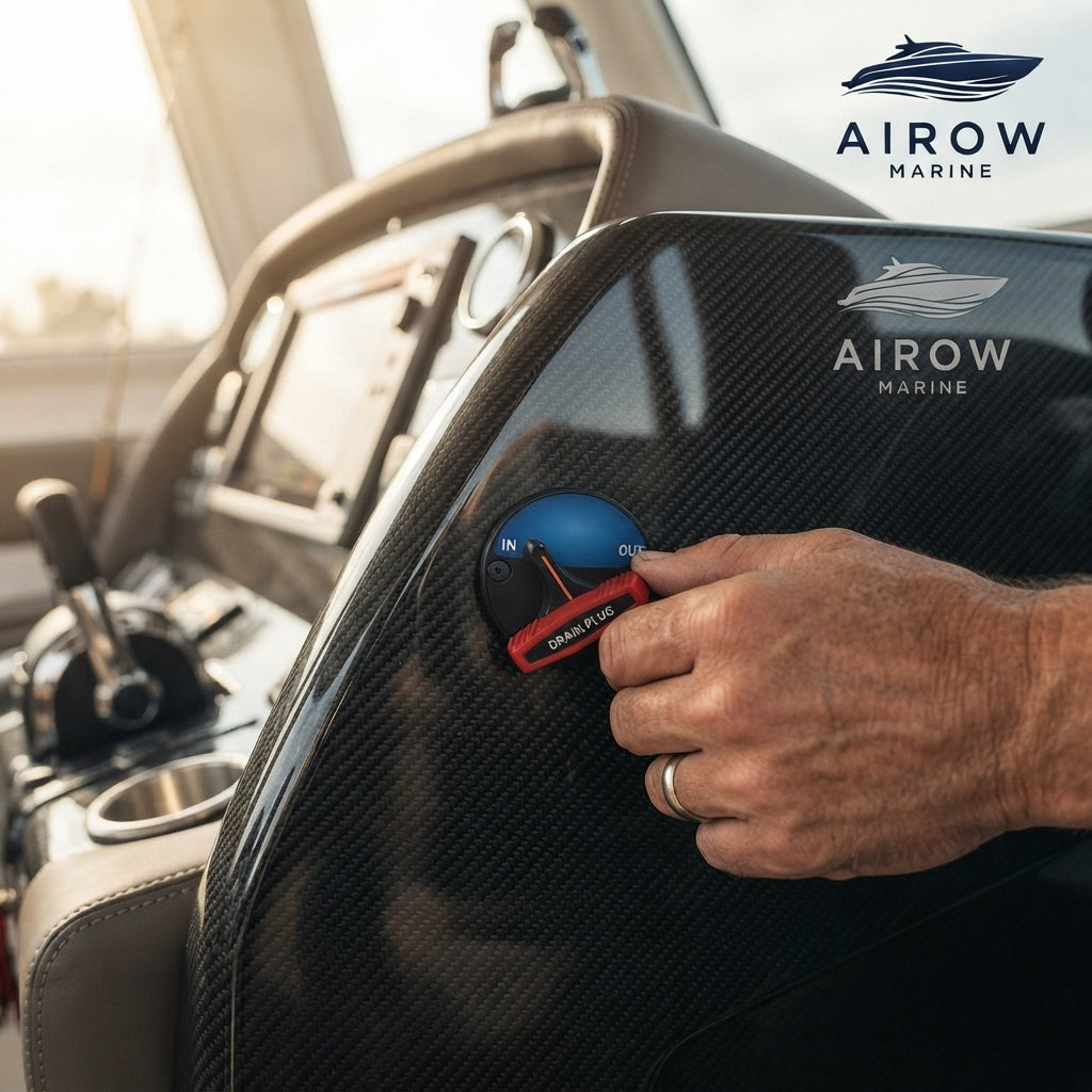 Airmarine Remote Drain Plug System - 3M Cable, 1-Inch Easy Install, Corrosion-Proof
