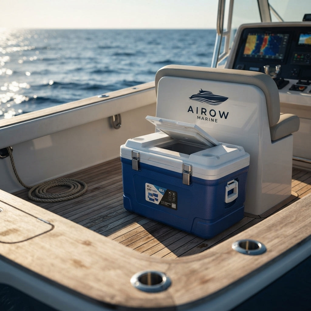 Airow Marine 65L Heavy-Duty Insulated Cooler - Commercial Saltwater Fishing & Outdoor