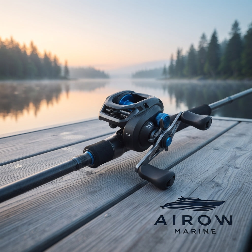 AirowMarine SLX Baitcasting Reel - 7.2 High-Speed Gear, 5KG Drag