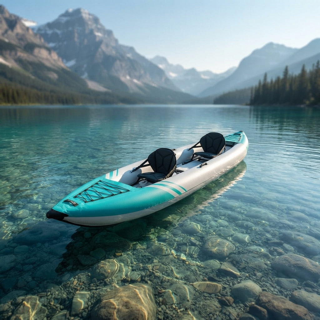 AirowMarine 12.5ft Inflatable Kayak – High-Tenacity PVC & Mesh Seats (440lb Capacity) – marine application view