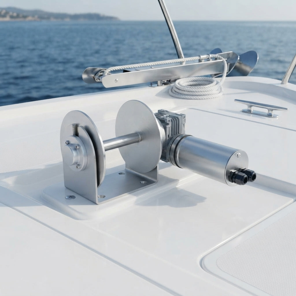 316L Stainless Steel Horizontal Boat Windlass - 12V IP68 (600W/1000W)