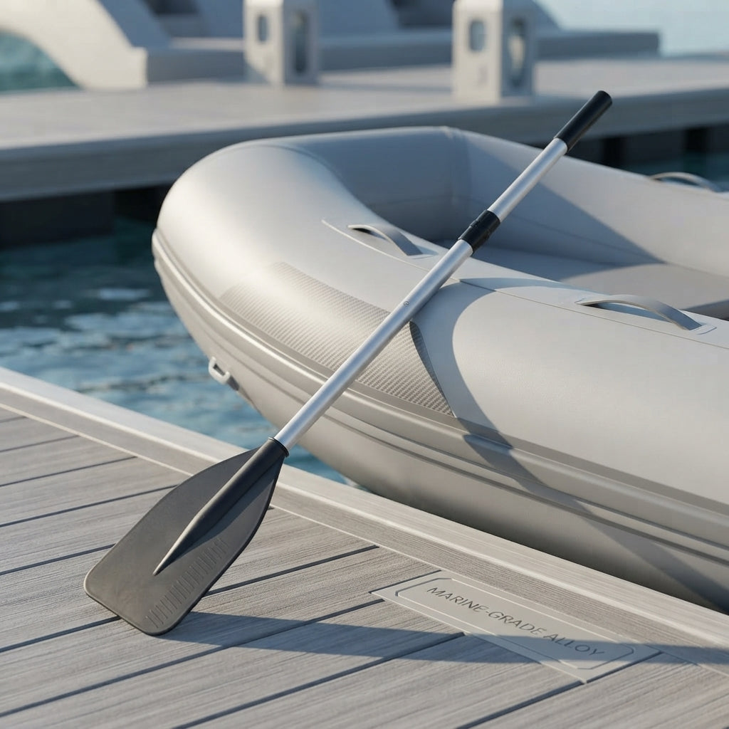 Two-Piece Telescoping Boat Paddle - Aircraft-Grade Aluminum & High-Impact Nylon