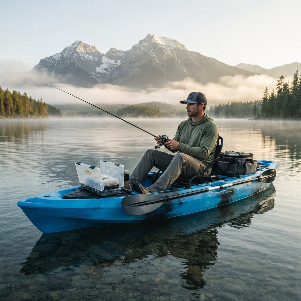 LLDPE Single-Person Fishing Kayak – Pedal-Ready, Blow-Molded Design – marine application view