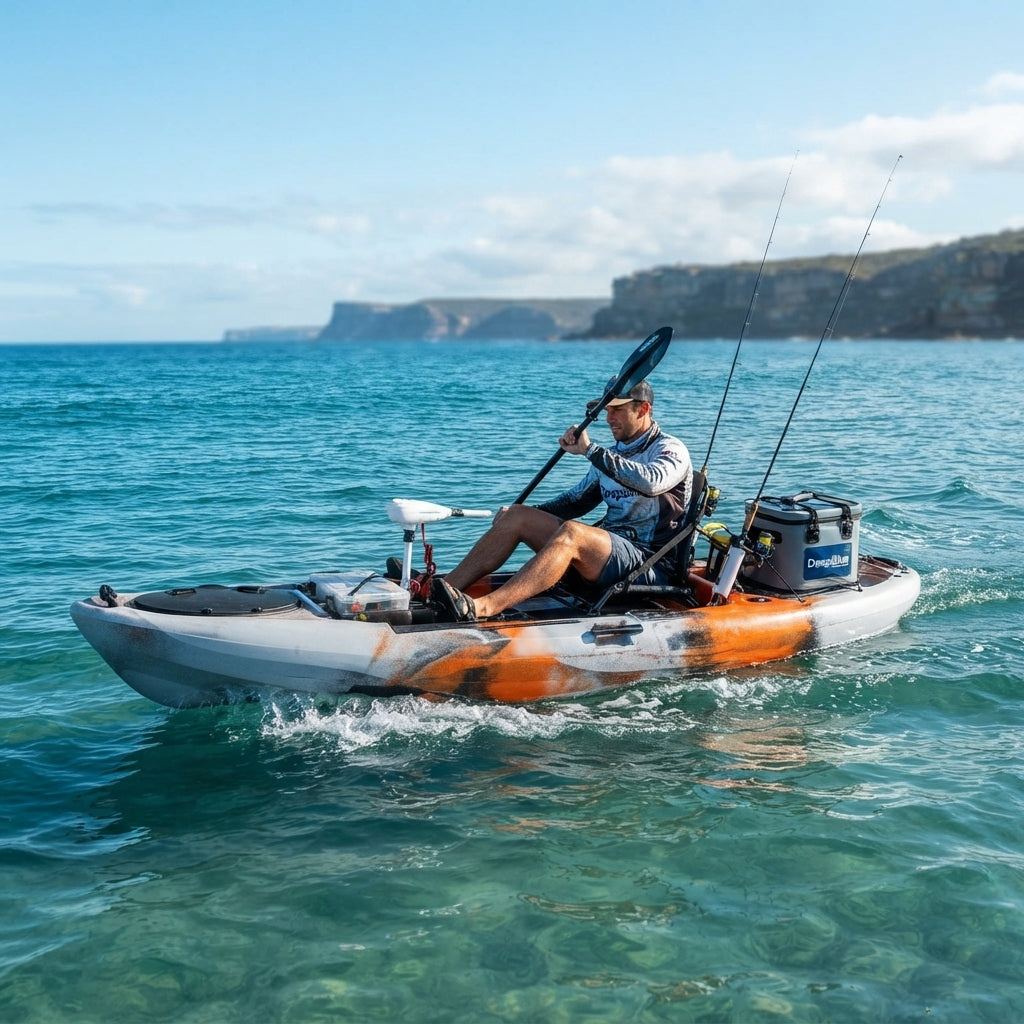 Motorized Fishing Kayak – High-Impact Rotomolded PE (3950mm) – marine application view