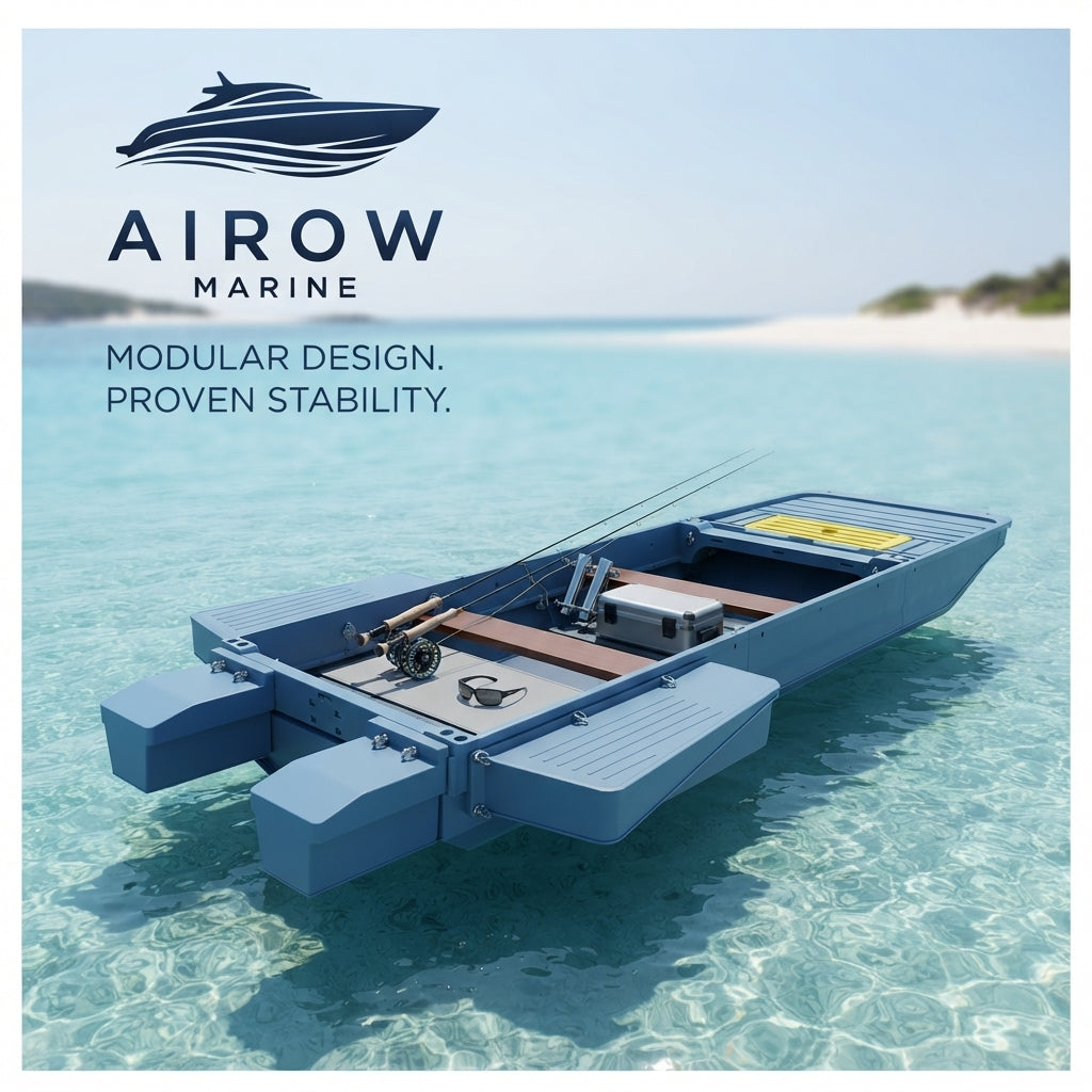 Airow Marine Modular Fishing Boat - Rotomolded HDPE Hull (3.78m)