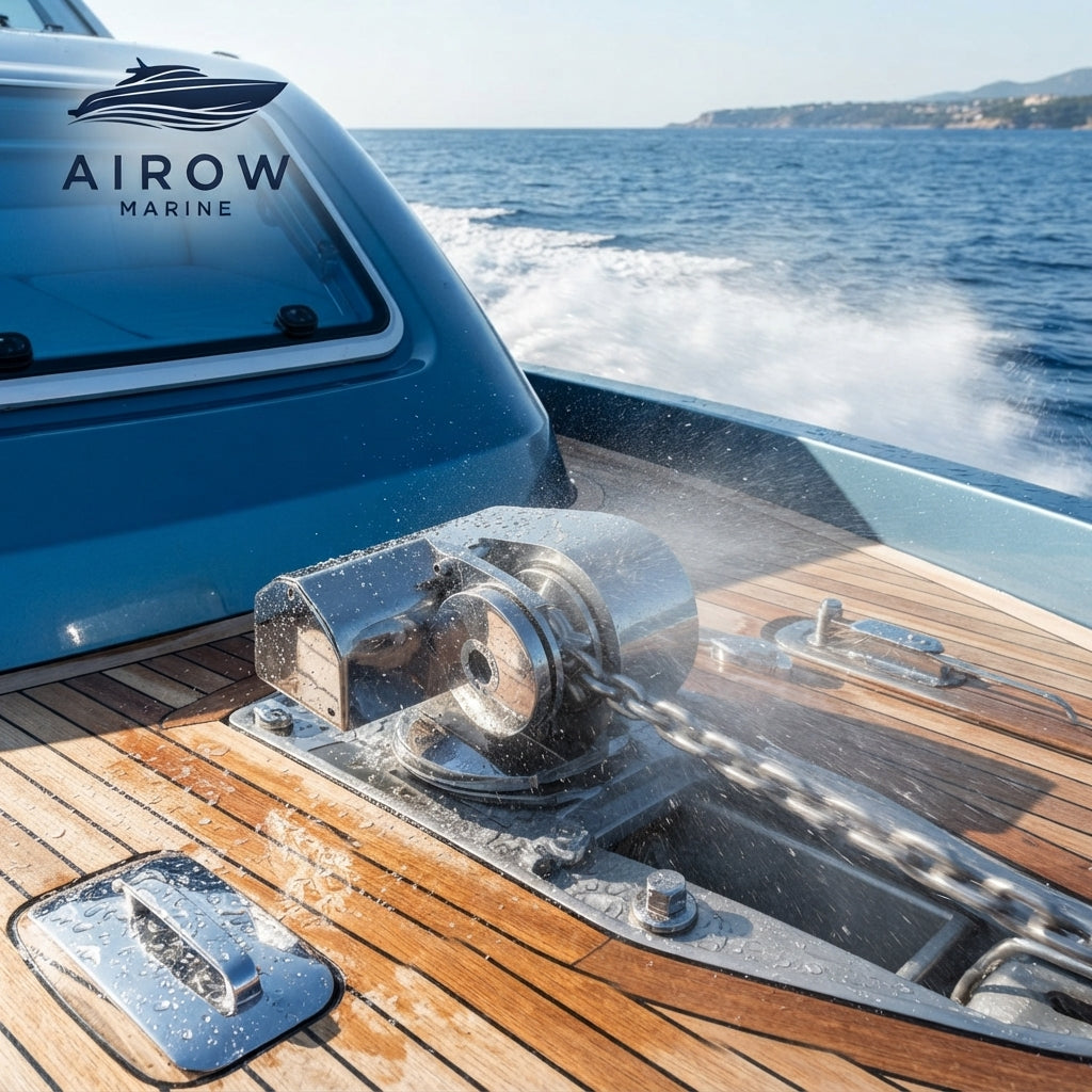 Electric Anchor Windlass – 316 SS, Silent Operation for Marine Yachts & Boats – marine application view