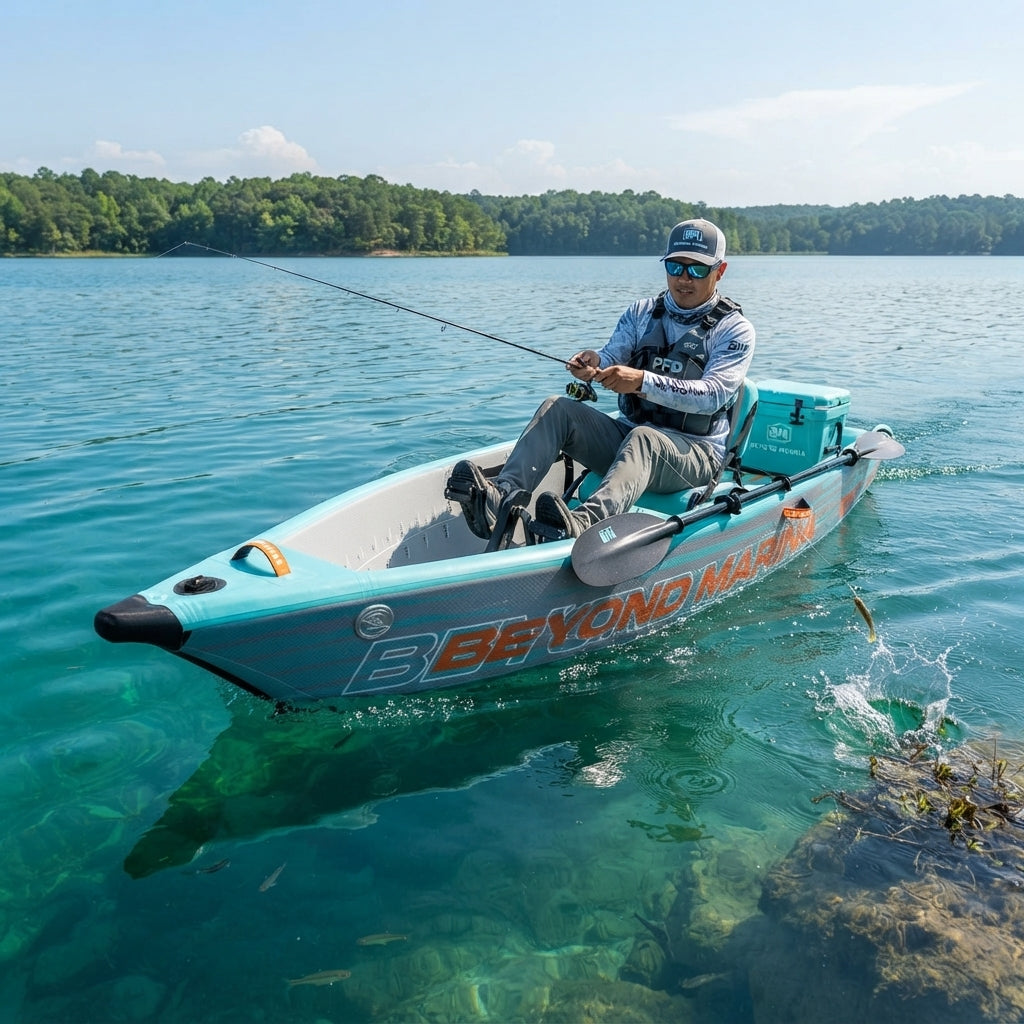 Beyond Marina 2-Person Inflatable Kayak – High-Pressure PVC & Fishing Ready – marine application view