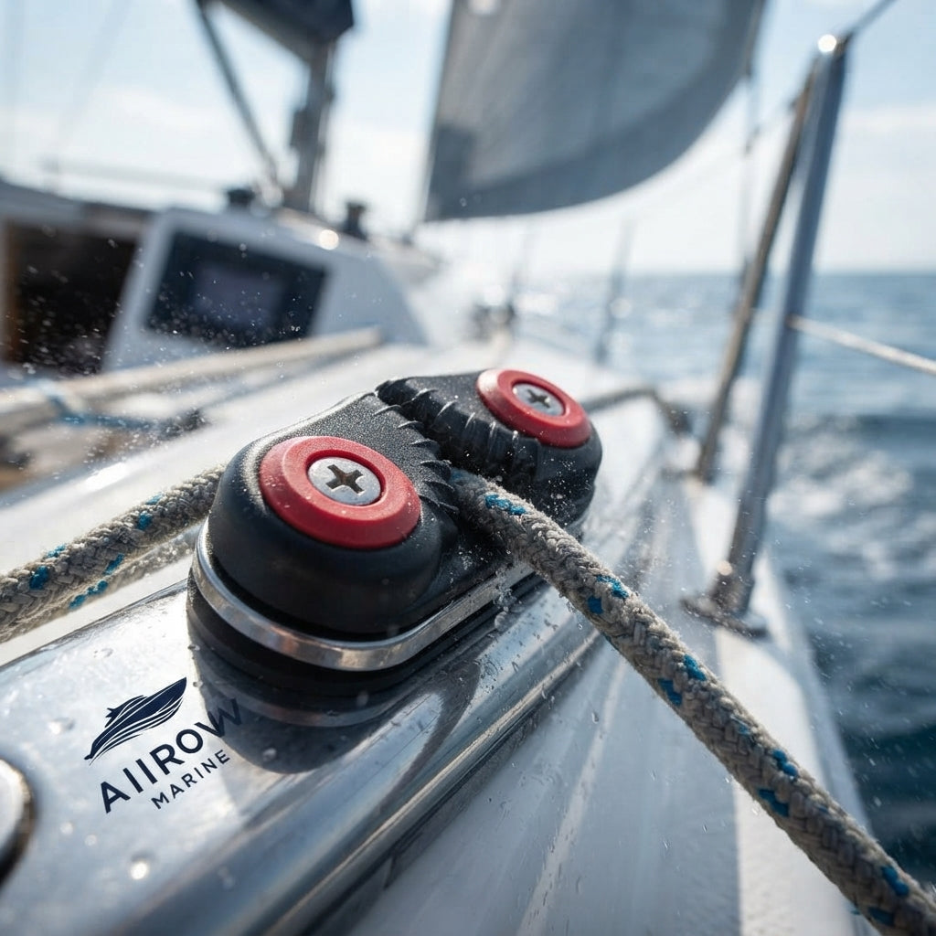 AirowMarine High-Strength Aluminum Rope Cleat – Corrosion Resistant (86mm) – marine application view